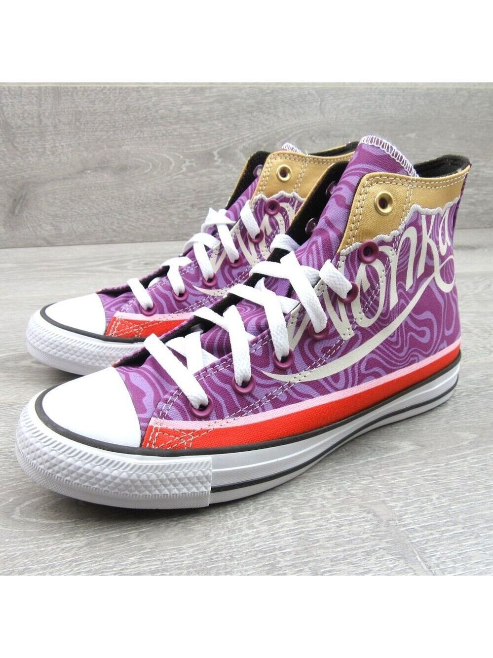 Converse x Wonka CTAS HI Women's Size 8 Pixel Purple White Sneakers NEW - Picture 4 of 14